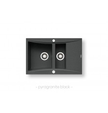 Sink, SOFTLINE (79x51) 1 1/2B 1D black
