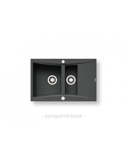 Sink, SOFTLINE (79x51) 1 1/2B 1D black