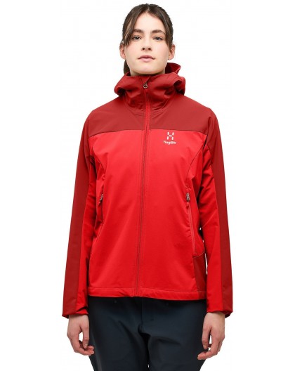 Women's Rain Jacket Haglofs Koyal - red/corrosion