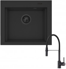 Sink. SIROS (57x51.5) 1B Black Edition + SERINA Battery