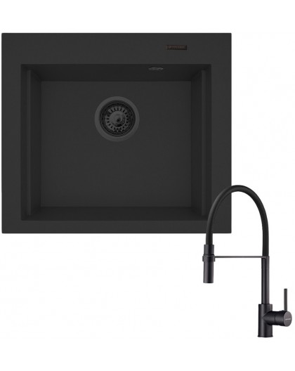 Sink. SIROS (57x51.5) 1B Black Edition + SERINA Battery