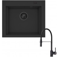 Sink. SIROS (57x51.5) 1B Black Edition + SERINA Battery
