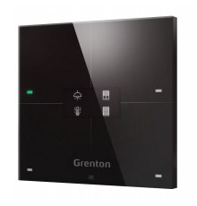 Grenton smart panel / 4 touch fields / OLED / TF-Bus display / black glass front