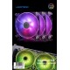 Lamptron Icecloud+ ARGB 120 Triple PWM Fan Kit - transparent