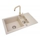 Sink Korfu 78 x 46 1 1/2B 1D grey + tap