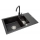 Sink Korfu 78 x 46 1 1/2B 1D grey + tap