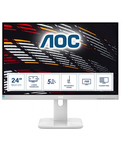 AOC P1 24P1/GR LED display 60.5 cm (23.8") 1920 x 1080 pixels Full HD Grey