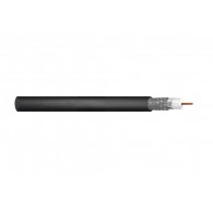 DIGITUS RG-6 Coaxial Cable, 75 Ohm, shielded (2x foil + 77% braid), Fca, PE, 100m, black