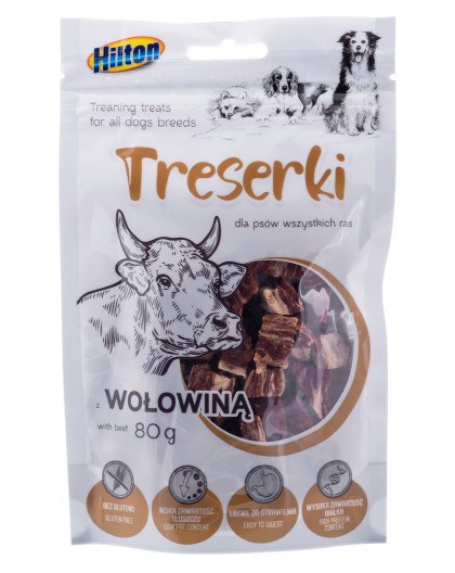 HILTON Treaning treats Beef - Dog treat - 80g