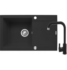 Sink. SPARTA PLUS (78x48) volcano + SILVIO faucet