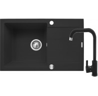 Sink. SPARTA PLUS (78x48) volcano + SILVIO faucet