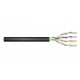 Outdoor dry installation cable DIGITUS cat.6,U/UTP, Fca, AWG 24/1, PE, 100m, black