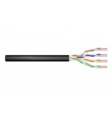Outdoor dry installation cable DIGITUS cat.6,U/UTP, Fca, AWG 24/1, PE, 100m, black