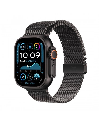 Apple Watch Ultra 2 GPS + Cellular 49mm Black Titanium Case with Black Titanium Milanese Loop - L