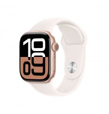 Apple Watch Series 10 GPS 42mm Rose Gold Aluminium Case with Light Blush Sport Band - S/M