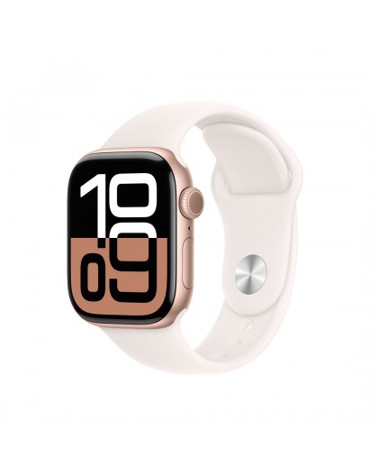 Apple Watch Series 10 GPS 42mm Rose Gold Aluminium Case with Light Blush Sport Band - S/M