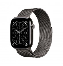 Apple Watch Series 11 GPS + Cellular 46mm Slate Titanium Case with Slate Milanese Loop - S/M