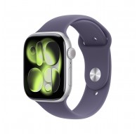 Apple Watch Series 11 GPS 46mm Silver Aluminium Case with Purple Fog Sport Band - M/L