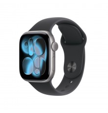 Apple Watch Series 11 GPS + Cellular 42mm Space Grey Aluminium Case with Black Sport Band - S/M