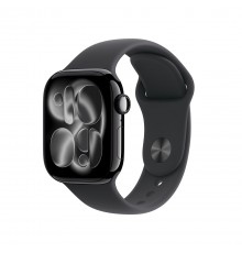 Apple Watch Series 11 GPS 42mm Jet Black Aluminium Case with Black Sport Band - M/L