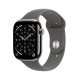 Apple Watch Series 11 GPS + Cellular 42mm Natural Titanium Case with Stone Grey Sport Band - S/M
