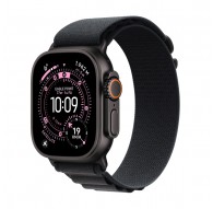 Apple Watch Ultra 3 GPS + Cellular 49mm Black Titanium Case with Black Alpine Loop - Large