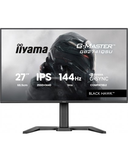 iiyama G-MASTER Get ahead with the 27" GB2741QSU Black Hawk monitor with IPS Panel Technology, 1ms MPRT and height adjustabe sta