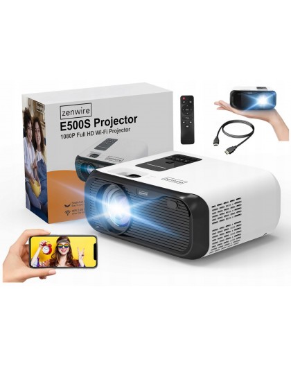 Zenwire E500s WiFi Full HD Mini Projector 7500lm