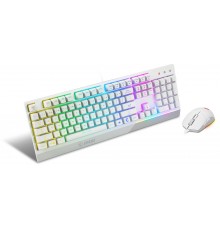 MSI VIGOR GK30 COMBO WHITE MEMchanical Gaming Keyboard + Gaming Mouse Bundle 'UK Layout, 6-Zone RGB Lighting Keyboard, Dual-Zone