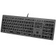 A4Tech FSTYLER FX60H (White Backlit) keyboard USB QWERTY Black, Grey