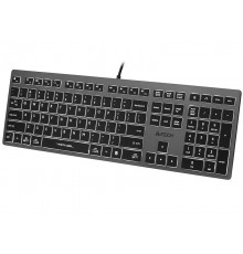 A4Tech FSTYLER FX60H (White Backlit) keyboard USB QWERTY Black, Grey