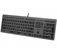 A4Tech FSTYLER FX60H (White Backlit) keyboard USB QWERTY Black, Grey