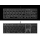 A4Tech FSTYLER FX60H (White Backlit) keyboard USB QWERTY Black, Grey