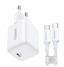 UGREEN X513 30W GAN 1X USB-C Mains Charger + 1M USB-C Cable - White