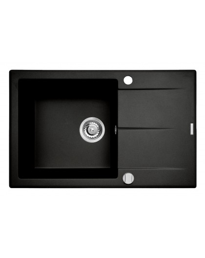 Sink KEROS (76x48) 1B 1D carbon + tap