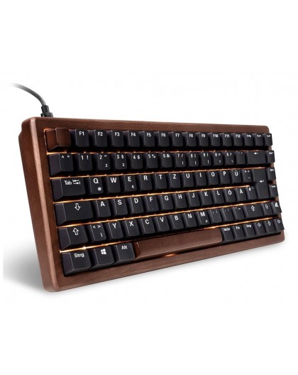 Sharkoon 100068081 keyboard Home USB QWERTZ German Black, Wood