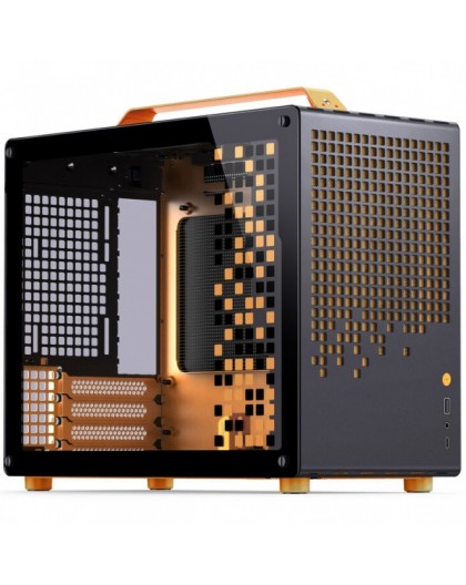 Computer Case JONSPLUS MATX Handle Case Z20 - Black-Orange