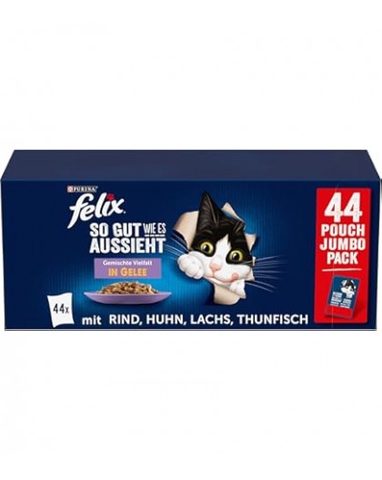 PURINA FELIX AGAIL MV Mixed 44x85g + 44x85g gratis