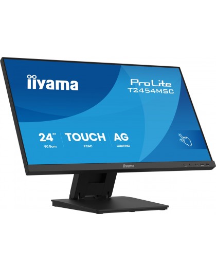 iiyama ProLite 24” InCell PCAP 10pt touchscreen monitor featuring IPS panel technology, Anti-Glare coating and a flexible stand