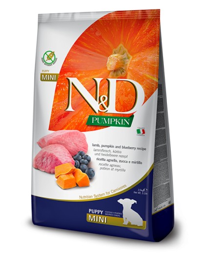 FARMINA N&D DOG PUMPKIN LAMB & BLUEBERRY PUPPY MINI 100gr