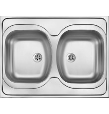 ZM6 stainless 2-bowl sink - drop-in