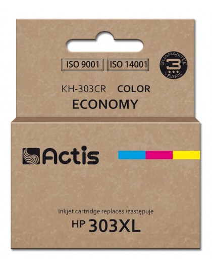 Actis KH-303CR Чернила (замена для HP 303XL T6N03AE Премиум 18 мл, 415 страниц, цвет: голубой, пурпурный, желтый)