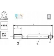 TAP M16 DIN-376C L40 LH (6H) HSSE 800