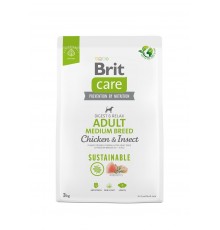 BRIT Care Dog Sustainable Adult Medium Breed Chicken & Insect - dry dog food - 3 kg
