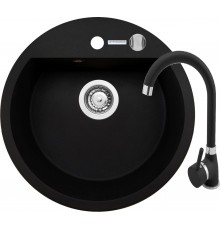 Sink MIDO 1B - carbon + Bello faucet