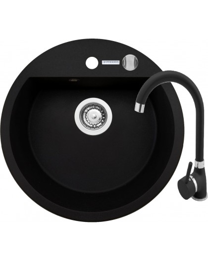 Sink MIDO 1B - carbon + Bello faucet