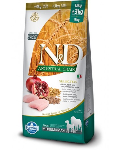 Farmina Pet Food N&D Ancestral Grain Canine 15 kg Adult Chicken