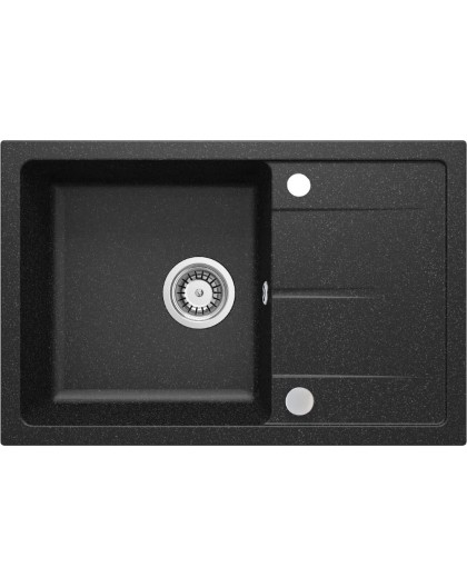 Sink. SIROS (47x51.5) 1B Black Edition + Faucet