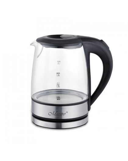 Feel-Maestro MR062 electric kettle 1.2 L Black, Transparent 1630 W