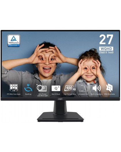 MSI Pro MP275Q computer monitor 68.6 cm (27") 2560 x 1440 pixels Wide Quad HD LED Black